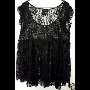 Torrid Size 1 Top Blouse Shirt Lace Plus Womens